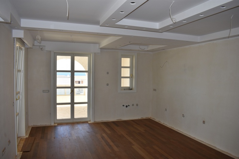 A nappaliban parketta.