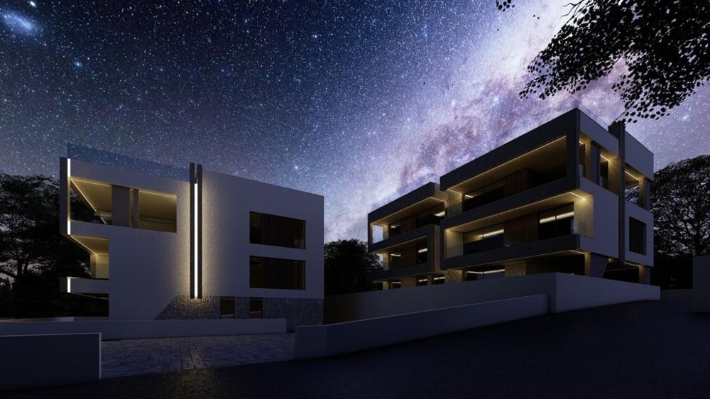 3D vizualizáció éjjel, horvátországi A2790 ingatlan.
