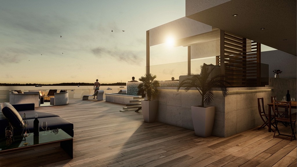 Penthouse medencével és tetőterasszal eladó a horvátországi Kozinóban - Panorama Scouting.