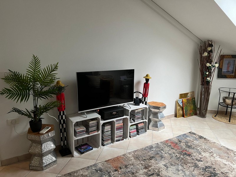 Hálószoba a tetőtérben.