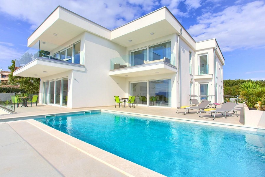 Modern lakás medencével eladó Horvátországban - Panoráma cserkész ingatlan A3446.