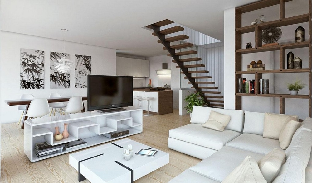 A belső tér 3D-s megjelenítése.