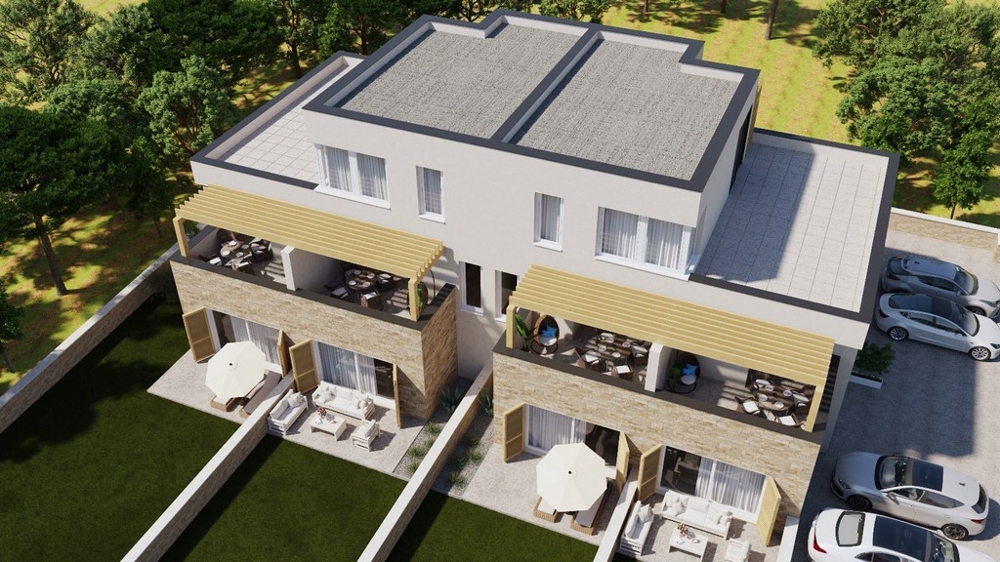 Vásároljon kertes duplex lakást Horvátországban.