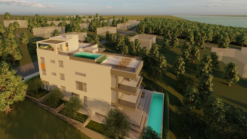 Új építésű lakás eladó a tenger közelében Horvátországban.