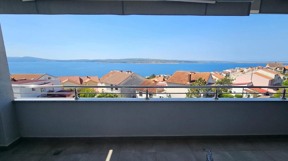 Terasz gyönyörű kilátással a tengerre - A3627 ingatlan Horvátországban.