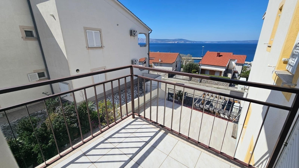 Terasz gyönyörű kilátással a tengerre - A3628 ingatlan Horvátországban.