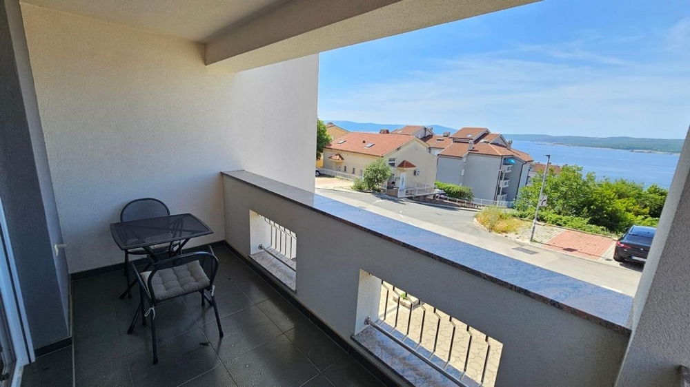 Tengerre néző erkély - A3634-es apartman Crikvenica közelében.