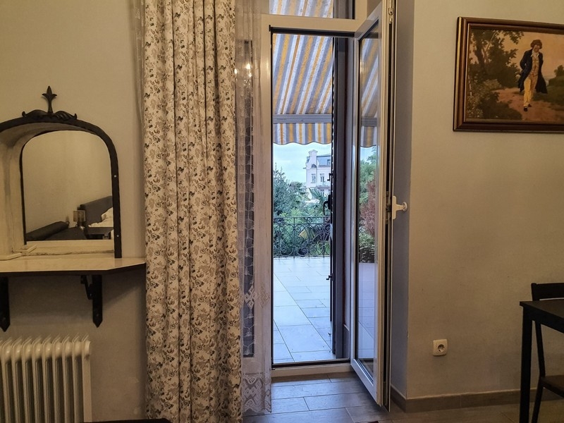 Kilátás az apartmanból a teraszra