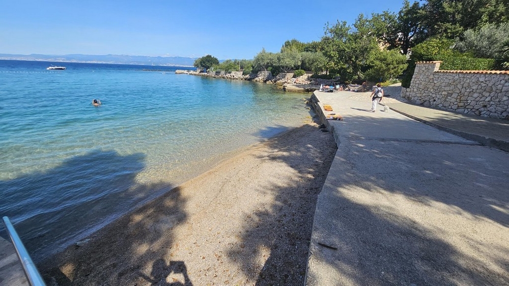 A strand egy része a tengerhez való hozzáféréssel