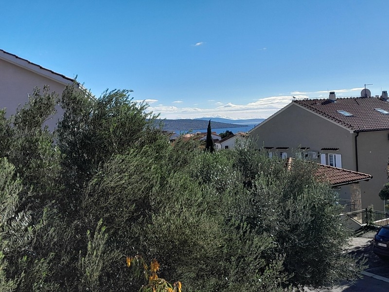 Kilátás a tengerre a Krk-i A3790 apartmanból.