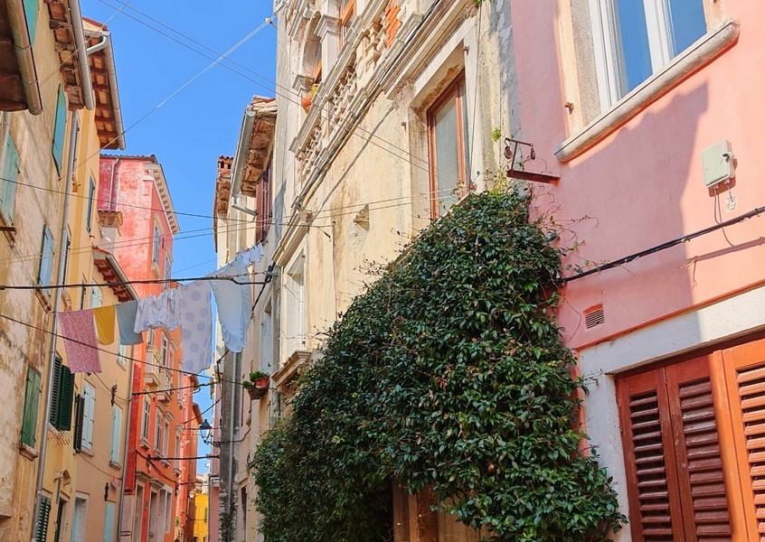 Rovinj városközpontja, Isztria.