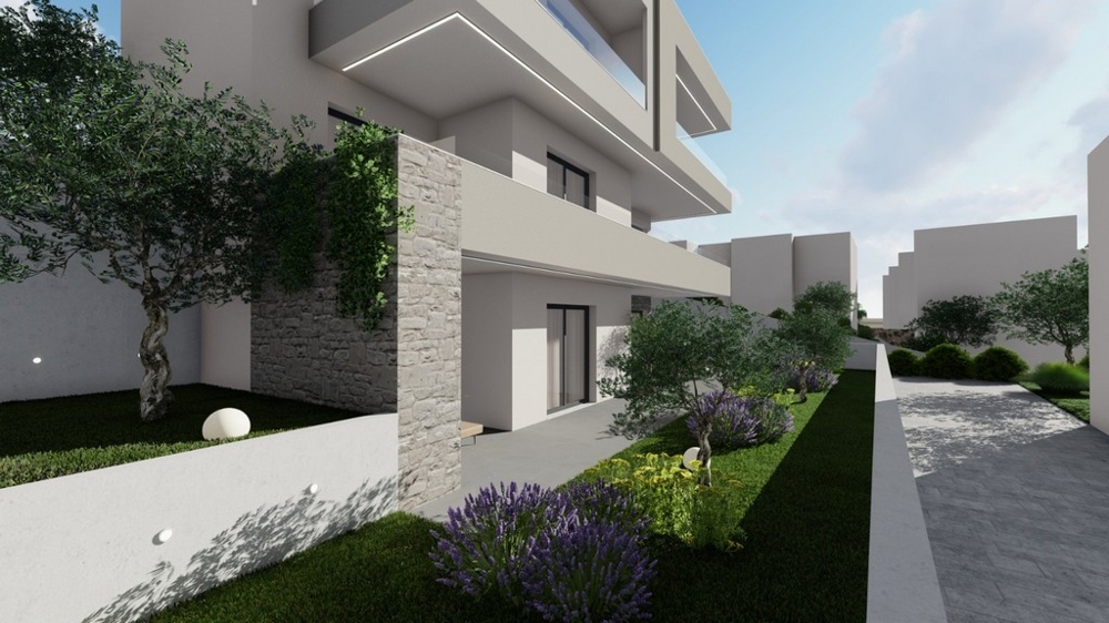 Terasz a földszinten ülősarokkal és kertkapcsolattal