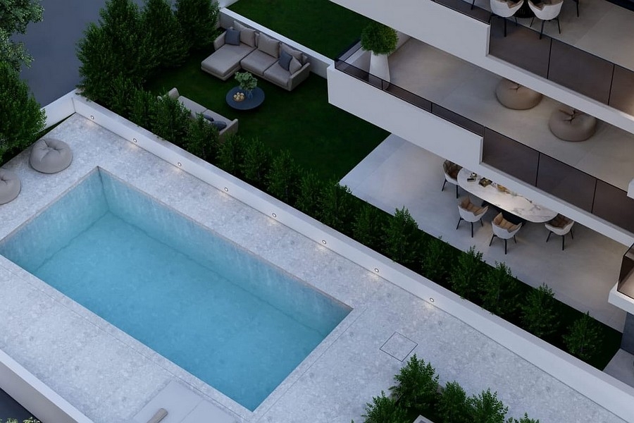 Kilátás a medencére