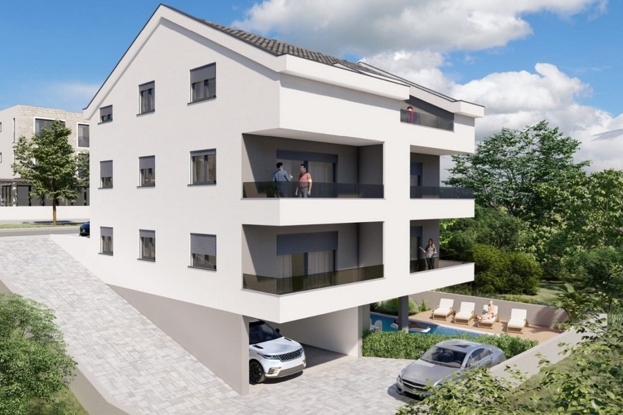 Új építésű penthouse parkolóhellyel a Ciovo-n