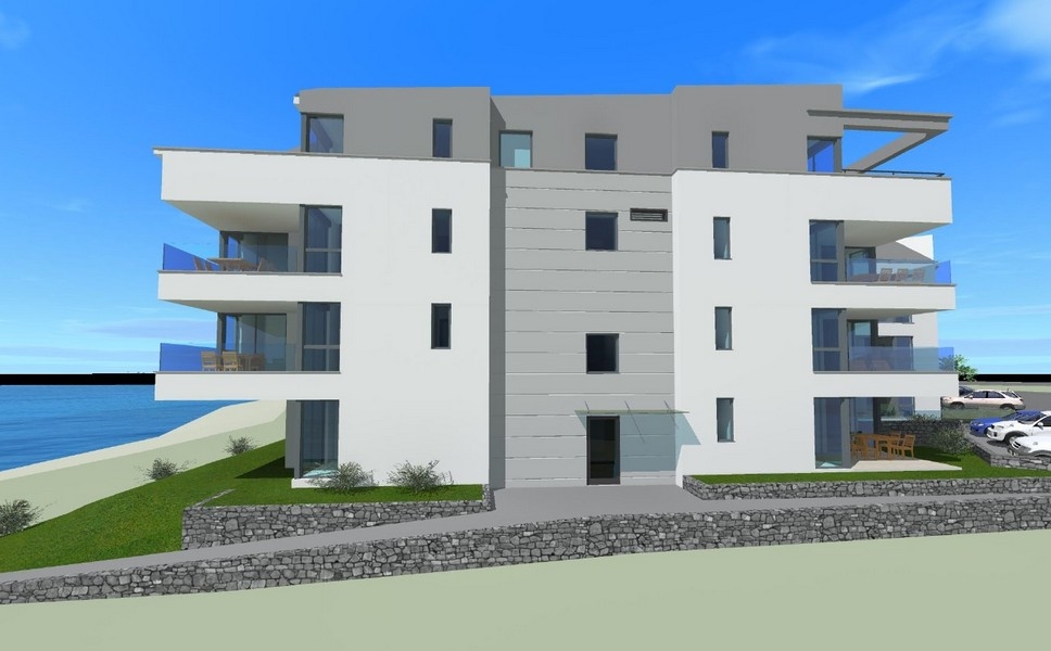 Apartmanház tengerre néző Pag