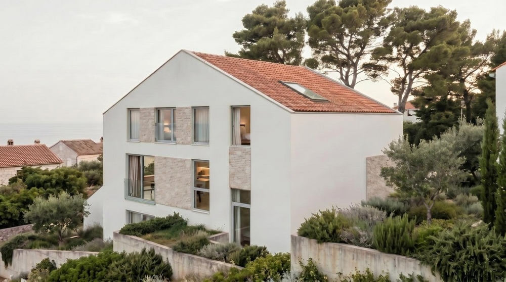 Modern lakóépület penthouse-val Jezerában