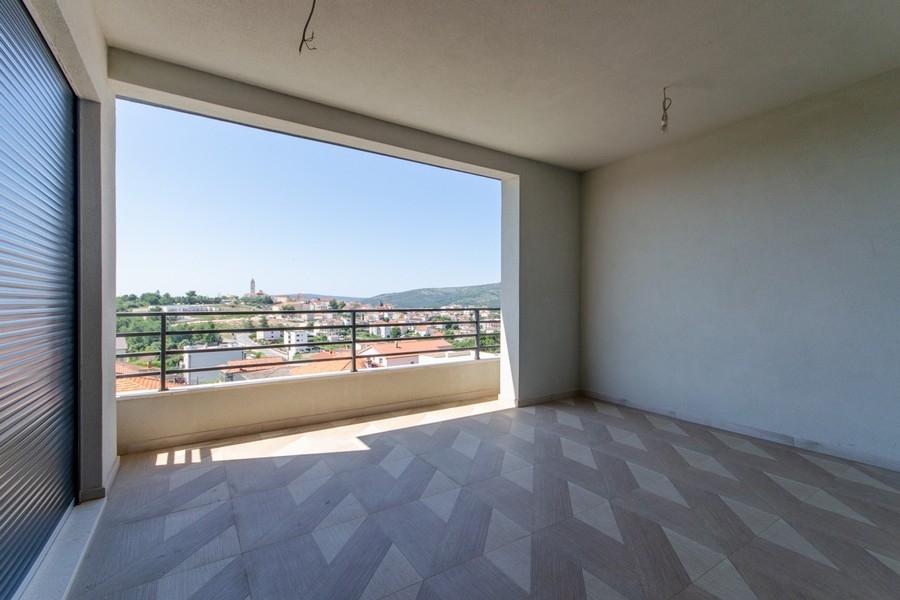 Loggia kilátással Seget Vranjica és Trogir felé