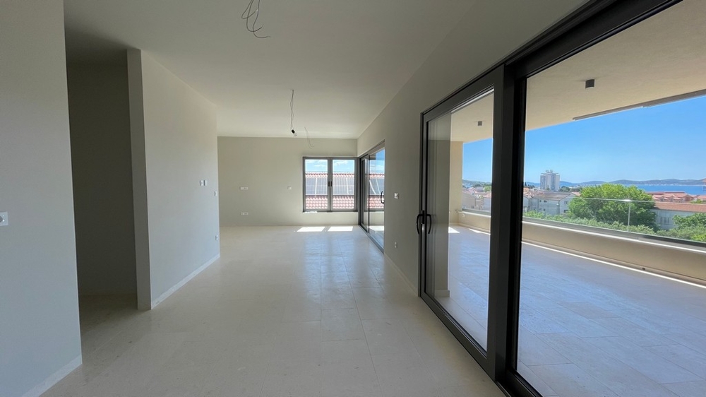 A vodicei penthouse lakóterülete teraszkapcsolattal