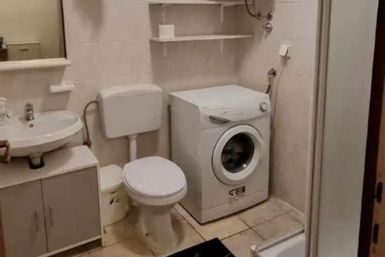 Fürdőszoba mosógéppel - apartman A4115