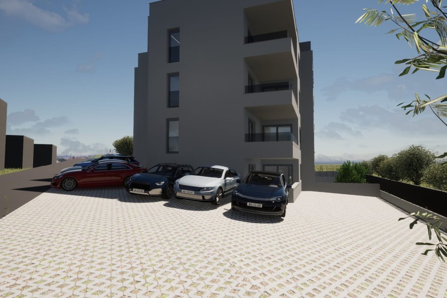 Parkolóterület füves rácskövekkel