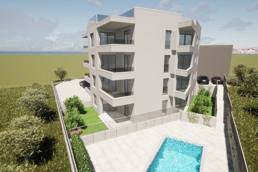 Új penthouse saját tetőteraszal, Ciovo-sziget