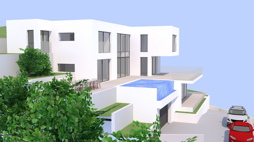 Horvátországi ingatlan 3D-s megjelenítése.