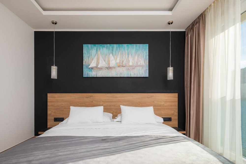 H1208 villa hálószobája.