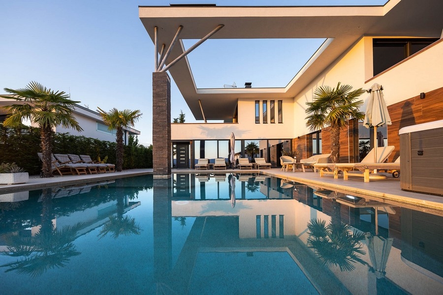 Tengerre néző villák Horvátországban.