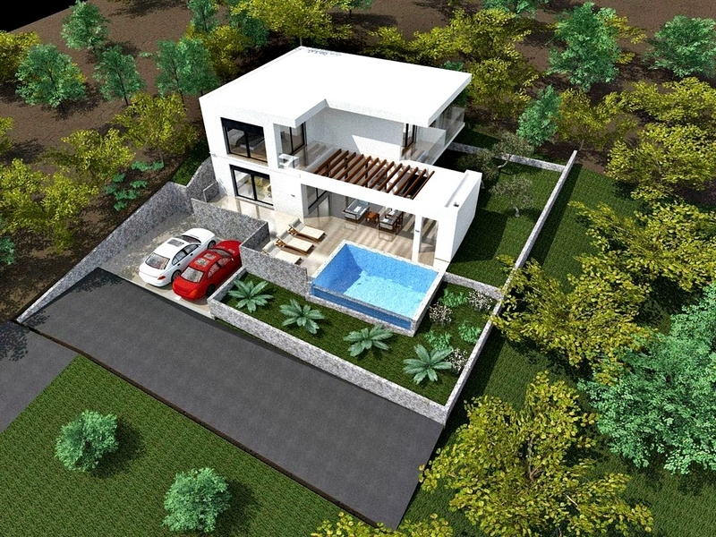 A dalmáciai H1475 villa 3D-s képe – Panoráma cserkészet.