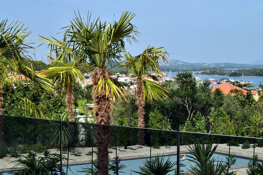 Tengerre néző kilátás a Villa H1539 felső emeletéről Horvátországban - Panorama Scouting GmbH.