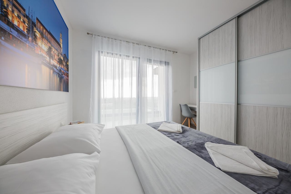 A Villa H1658 második hálószobája, Horvátország - Panorama Scouting.