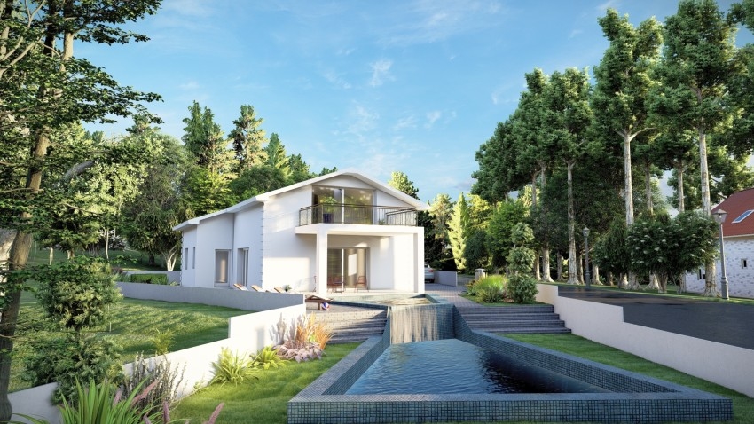 Családi ház tengerre néző panorámával