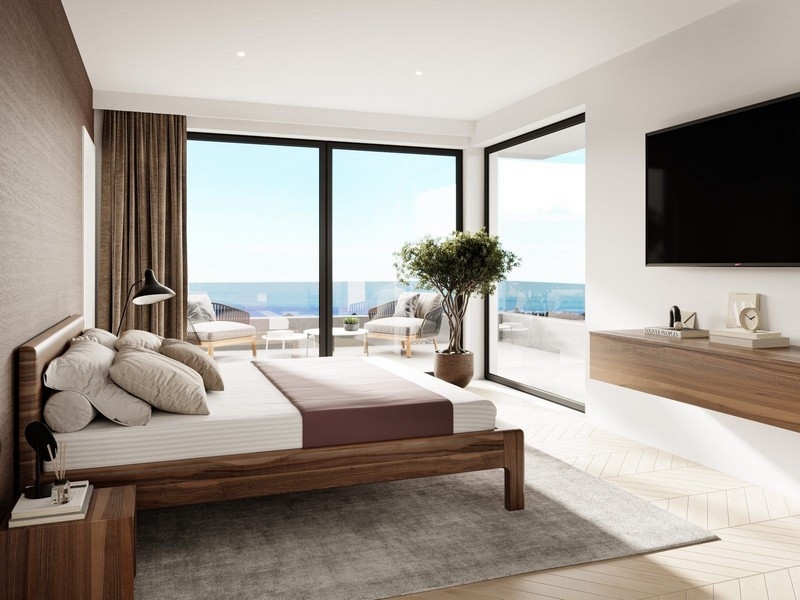 Hálószoba tengerre néző kilátással az isztriai Villa H2440-re - Panorama Scouting.