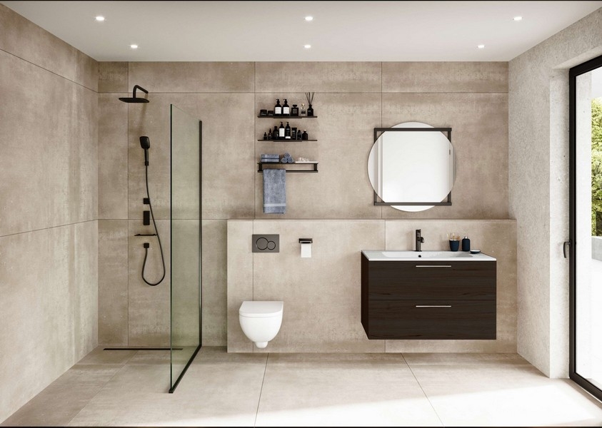 Modern fürdőszoba zuhanyzóval - H2440 ingatlan Horvátországban, Panorama Scouting.