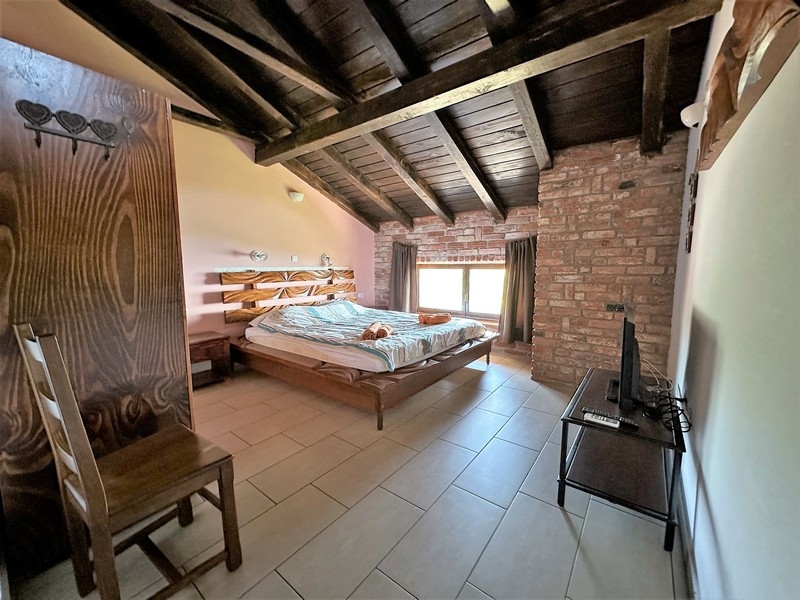 Hálószoba a tetőtérben.