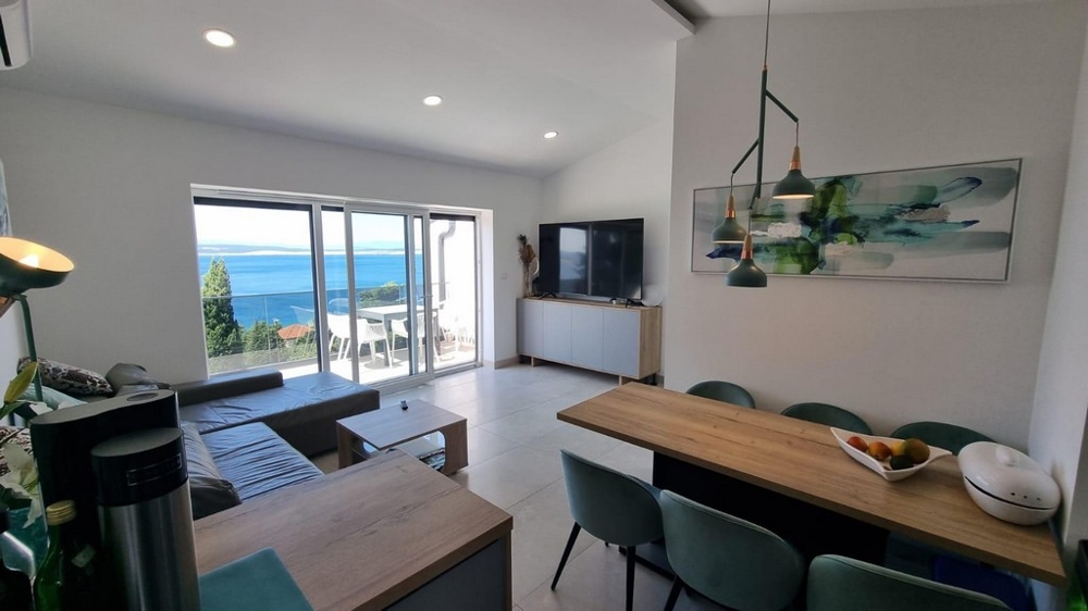 Tengerre néző nappali - H2607 ingatlan Horvátországban.