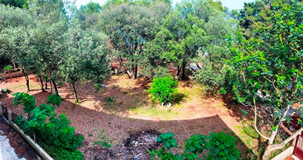 Kilátás a kertre, mely sokféle lehetőséget kínál.