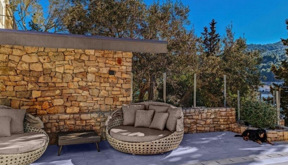 A Villa H2690 társalgója Horvátországban.