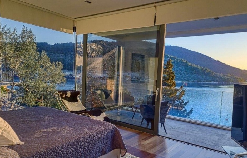 Hálószoba fantasztikus kilátással a tengerre - H2690 ingatlan Horvátországban, Vela Luka közelében.