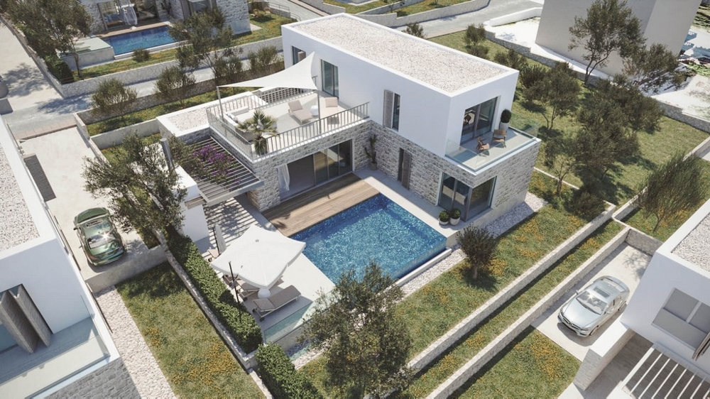 Modern villák medencével eladók Horvátországban - Brac-sziget, Dalmácia.