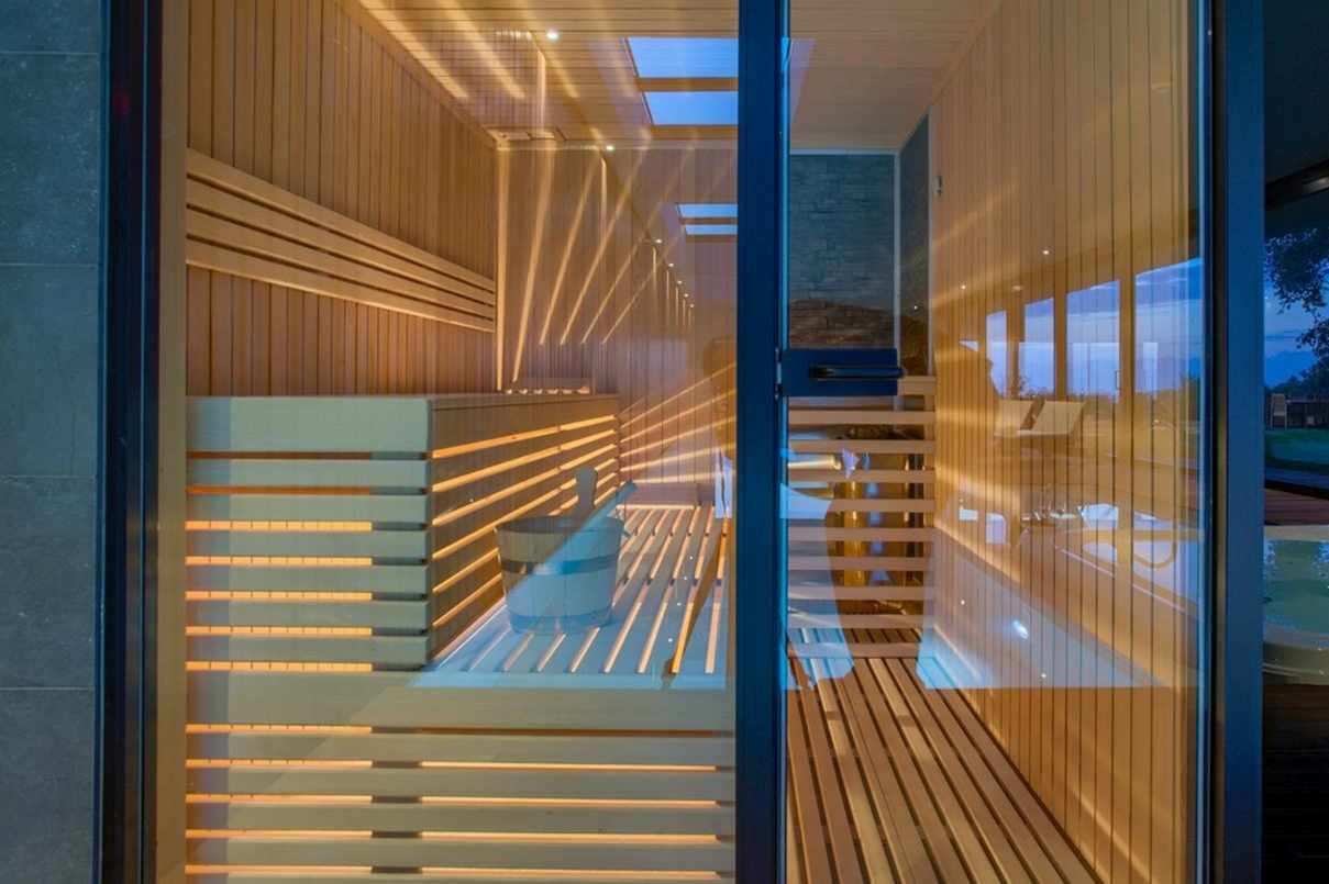 A H977-es ingatlan szaunája, Isztria.