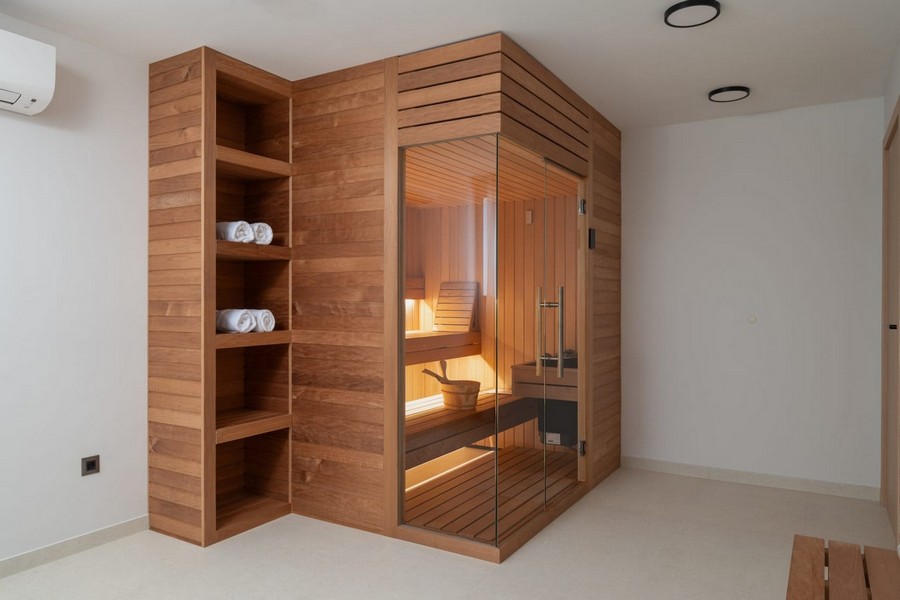 Saját szauna a modern wellness részlegben