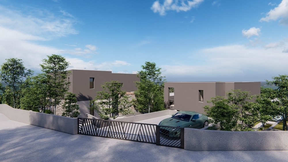 Horvátországban eladó egy modern villa bejárata parkolóhellyel