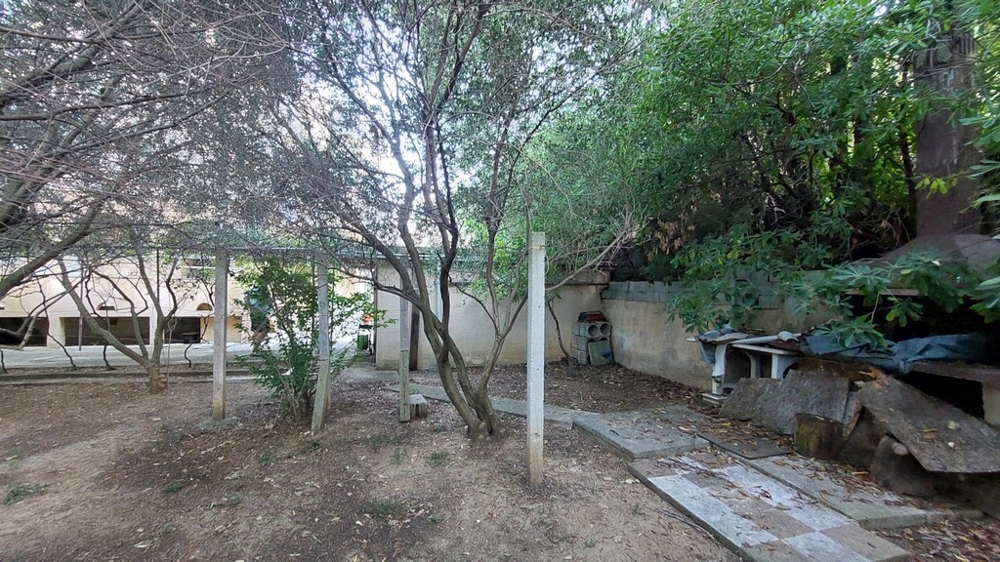 Kert fákkal és növényekkel egy házban Horvátországban