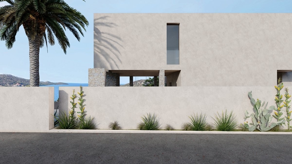 A H3358 villa úszómedencéje Rogoznica közelében, Dalmácia - Panorama Scouting.