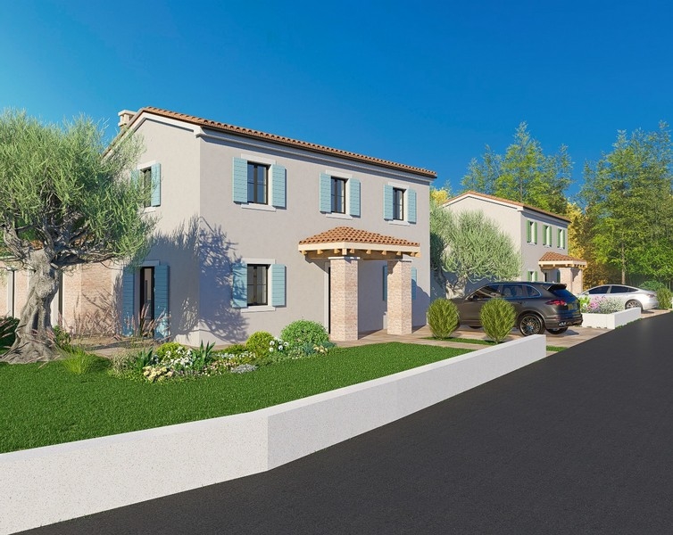 Az isztriai H3394 ingatlan hátulja - Panorama Scouting.