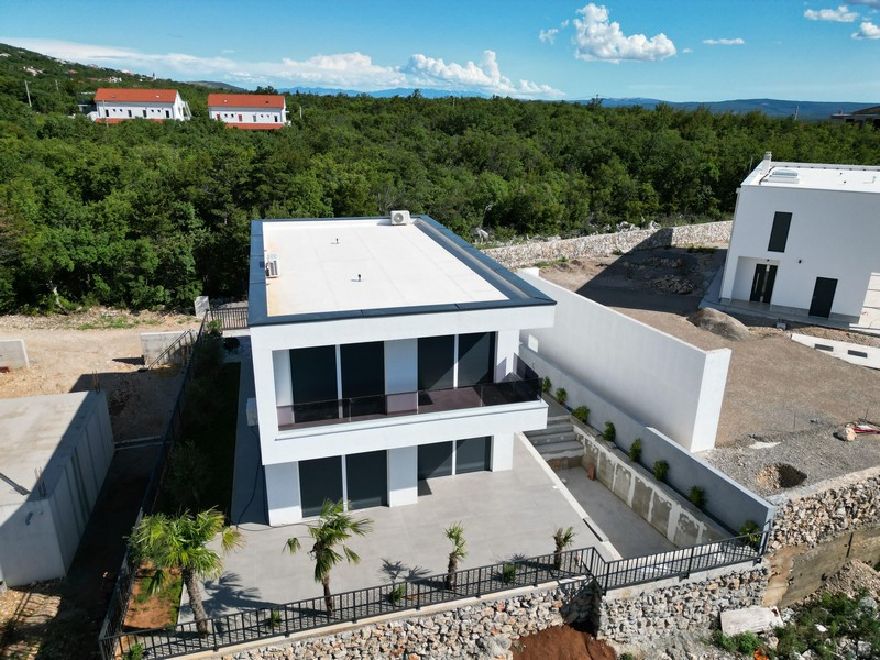 A ház hátulnézete, kilátással a Kvarner-öbölre