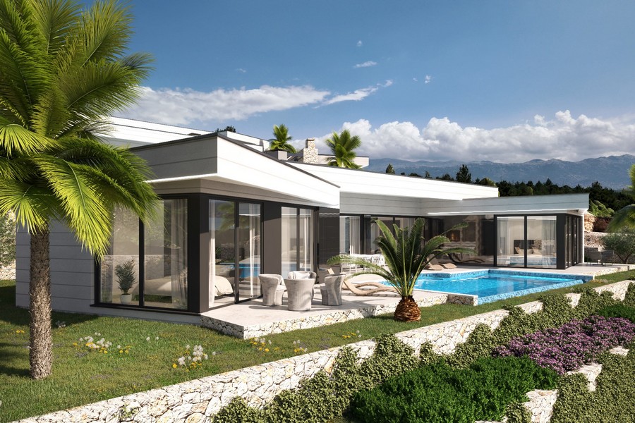 Vásároljon luxusvillát végtelenített medencével Horvátországban - Panorama Scouting.