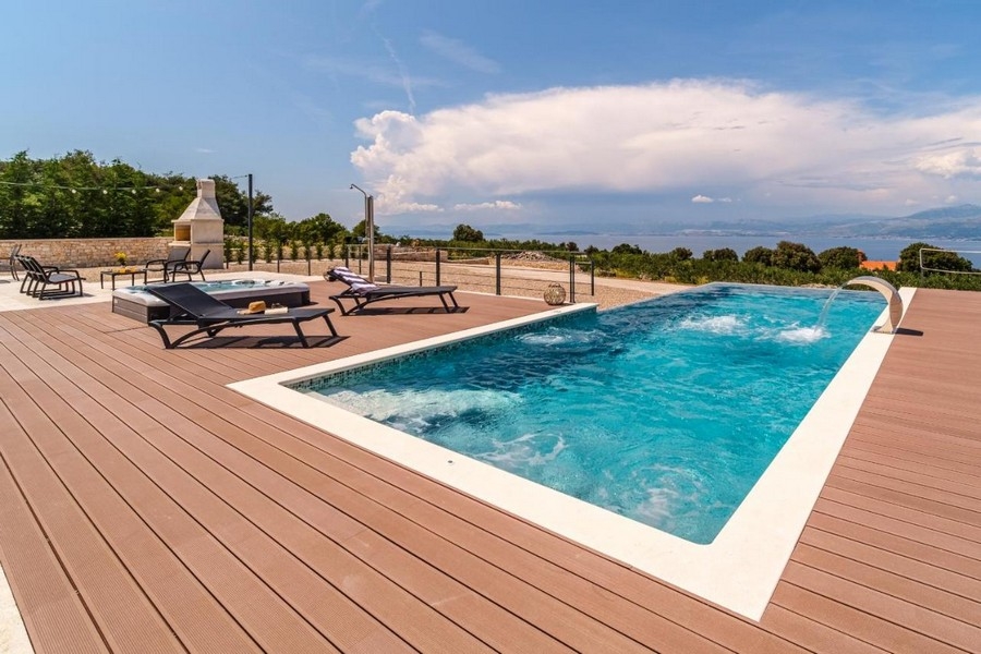 Úszómedence gyönyörű kilátással a tengerre - H3685 ingatlan, Horvátország.