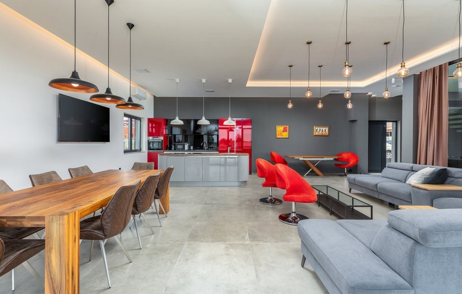 A H3764 Villa étkezője Horvátországban